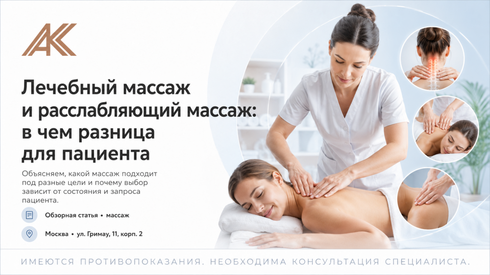 Лечебный массаж и расслабляющий массаж: в чем разница для пациента