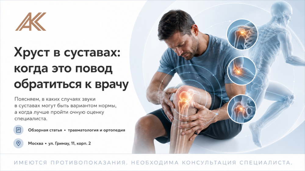 Хруст в суставах: когда это повод обратиться к врачу