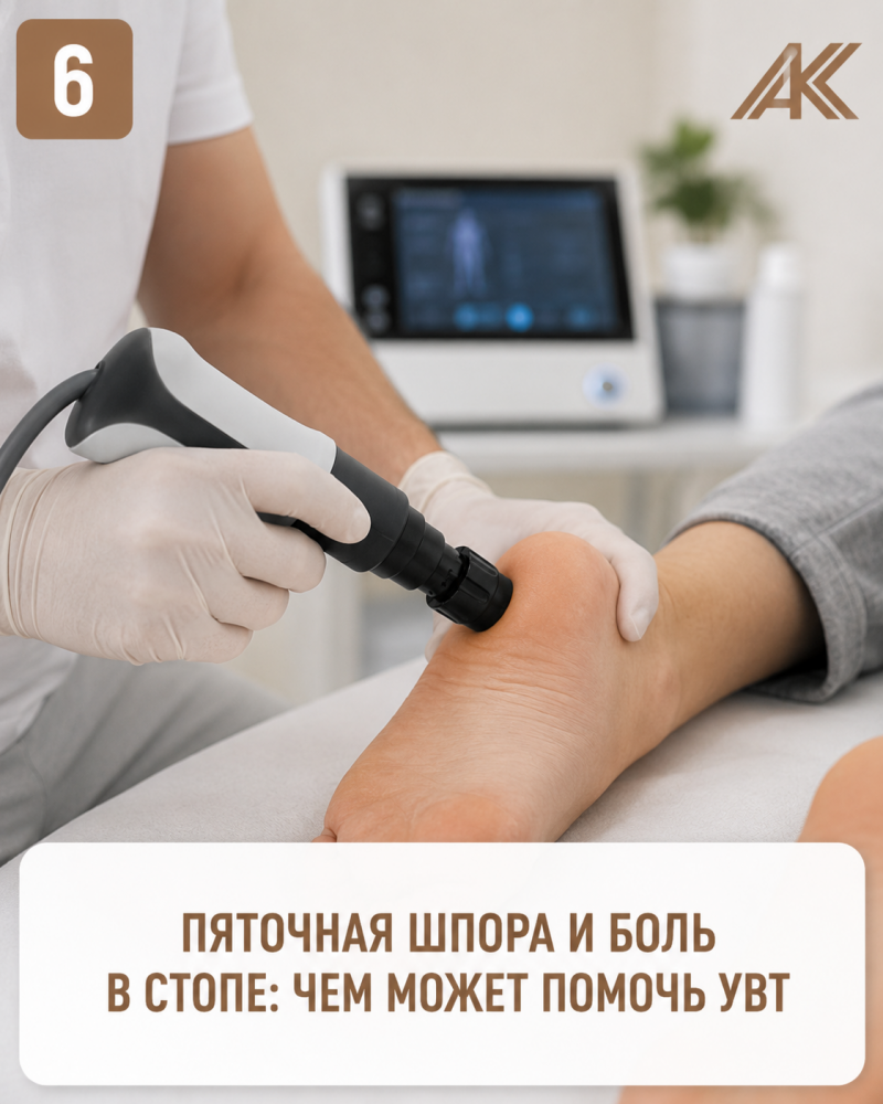 Пяточная шпора и боль в стопе: чем может помочь УВТ