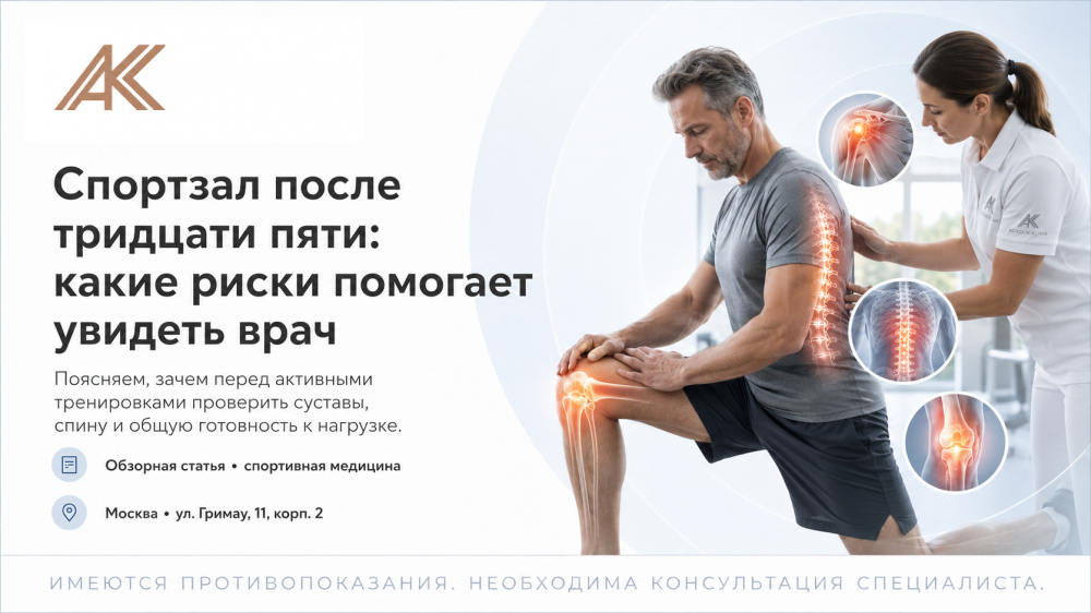 Спортзал после тридцати пяти: какие риски помогает увидеть врач