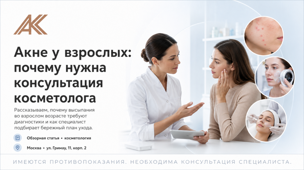 Акне у взрослых: почему нужна консультация косметолога