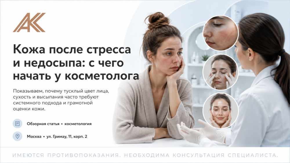 Кожа после стресса и недосыпа: с чего начать у косметолога