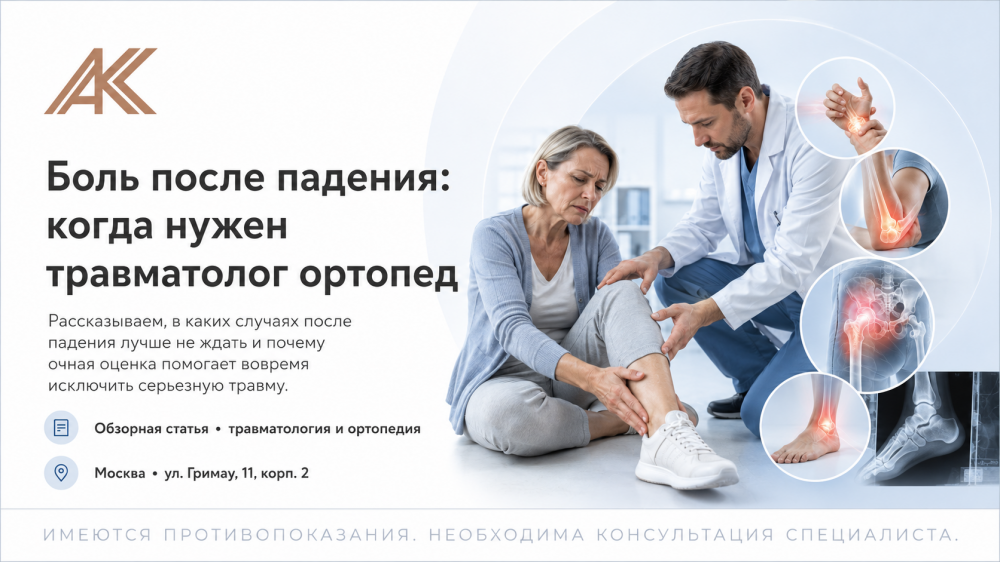 Боль после падения: когда нужен травматолог ортопед