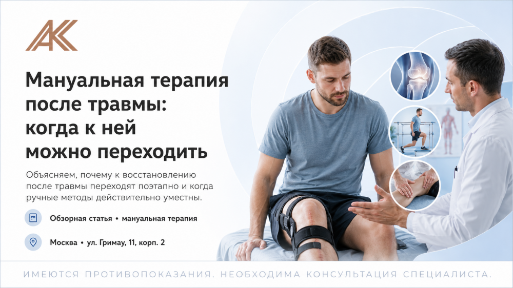 Мануальная терапия после травмы: когда к ней можно переходить