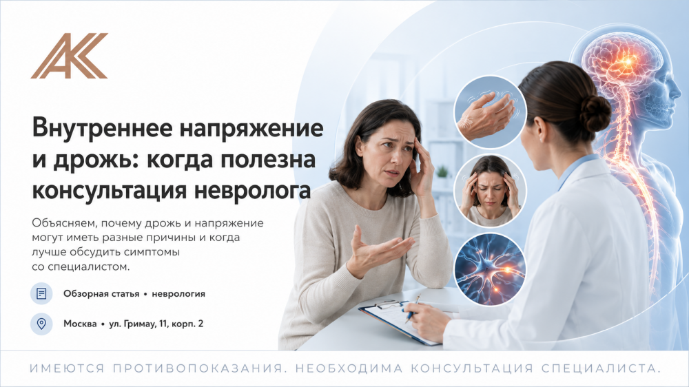 Внутреннее напряжение и дрожь: когда полезна консультация невролога