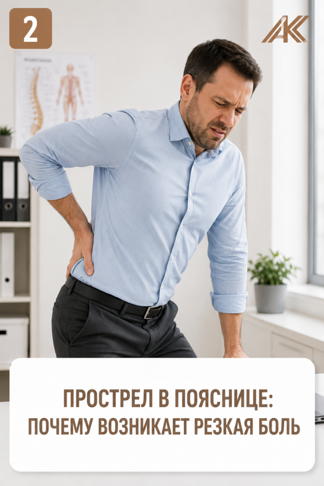 Прострел в пояснице: почему возникает резкая боль