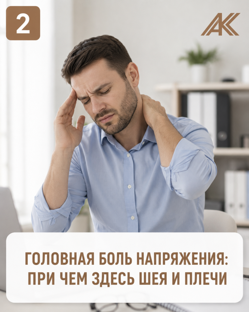 Головная боль напряжения: при чем здесь шея и плечи