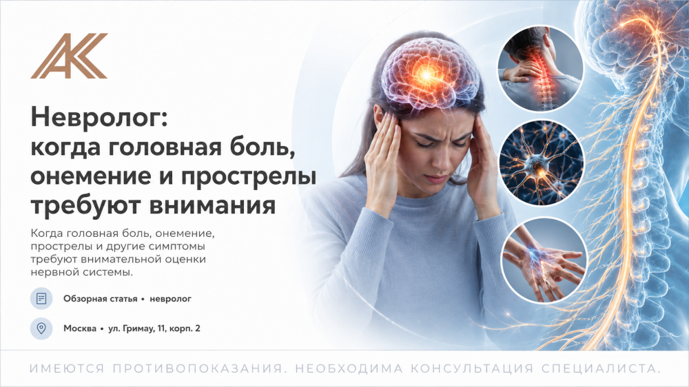 Невролог: когда головная боль, онемение и прострелы требуют внимания