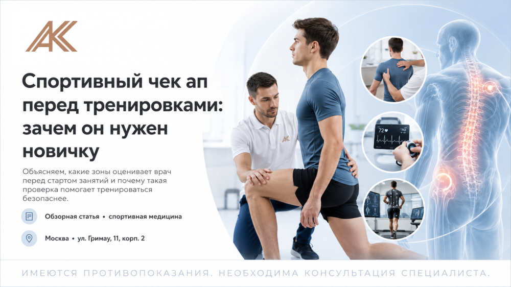 Спортивный чек ап перед тренировками: зачем он нужен новичку