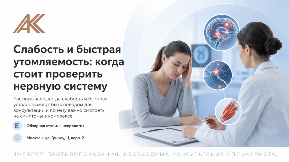 Слабость и быстрая утомляемость: когда стоит проверить нервную систему