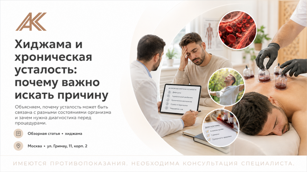 Хиджама и хроническая усталость: почему важно искать причину, а не только снимать симптомы