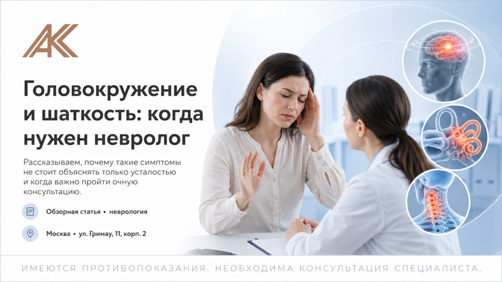 Головокружение и шаткость: когда нужен невролог