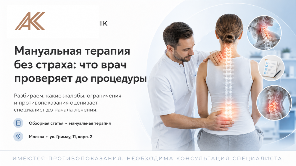 Мануальная терапия без страха: что врач проверяет до процедуры