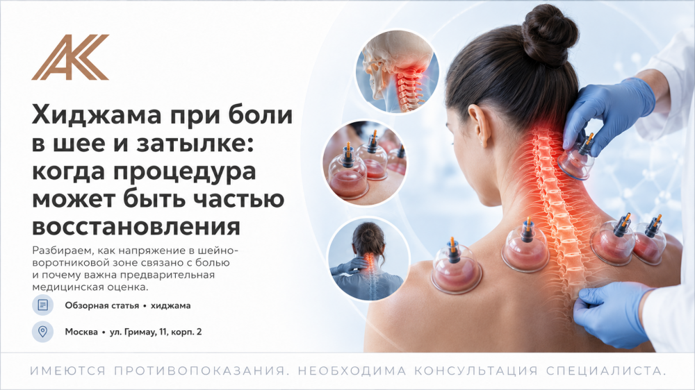 Хиджама при боли в шее и затылке: когда процедура может быть частью восстановления