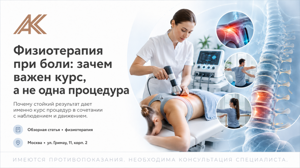 Физиотерапия при боли: зачем важен курс, а не одна процедура