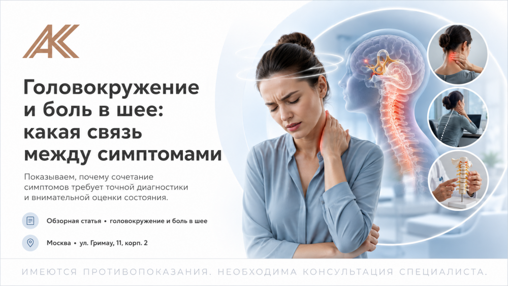 Головокружение и боль в шее: какая связь может быть между симптомами
