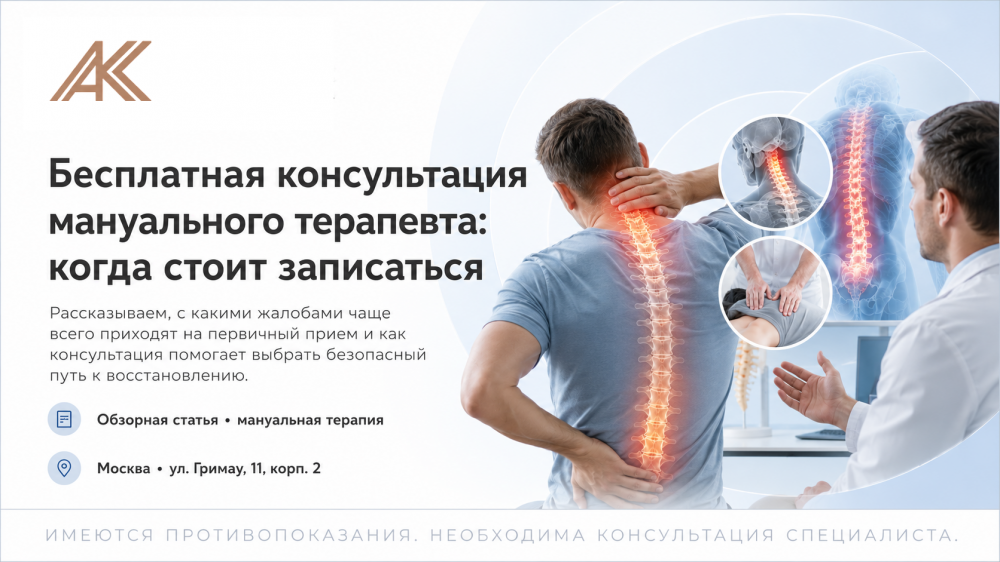 Бесплатная консультация мануального терапевта: когда стоит записаться