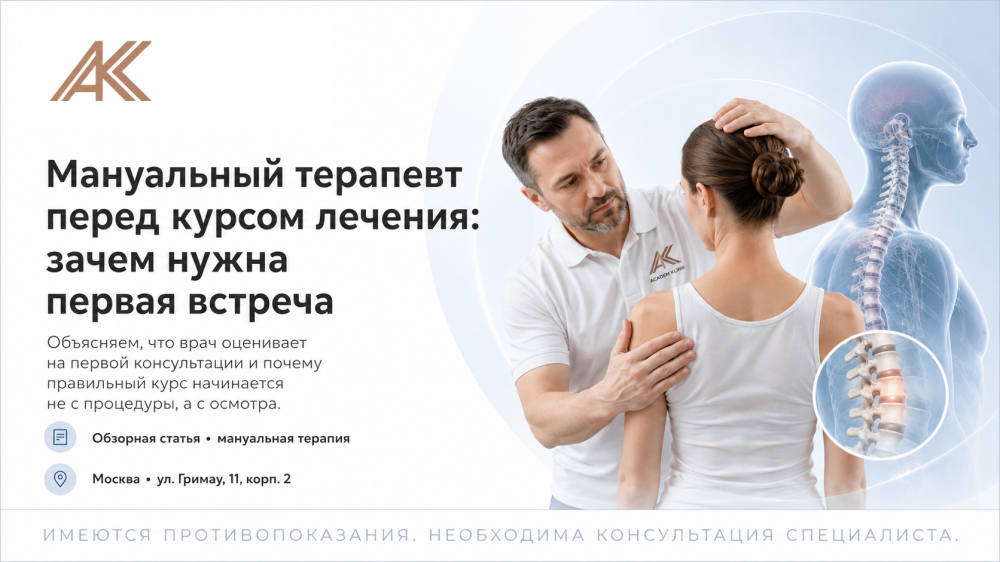 Мануальный терапевт перед курсом лечения: зачем нужна первая встреча